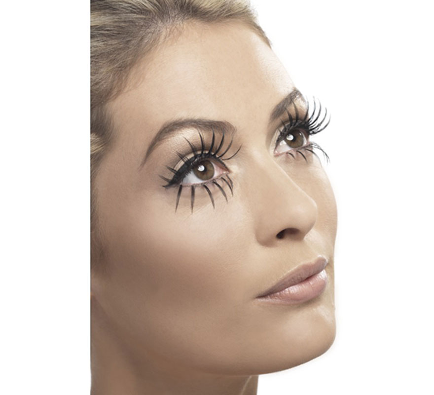 Long Black Double Eyelashes with Glue