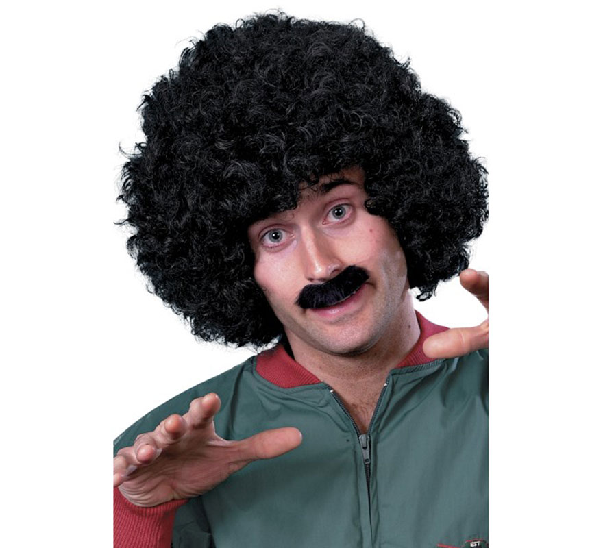 Afro Wig and Scouser Mustache for Men