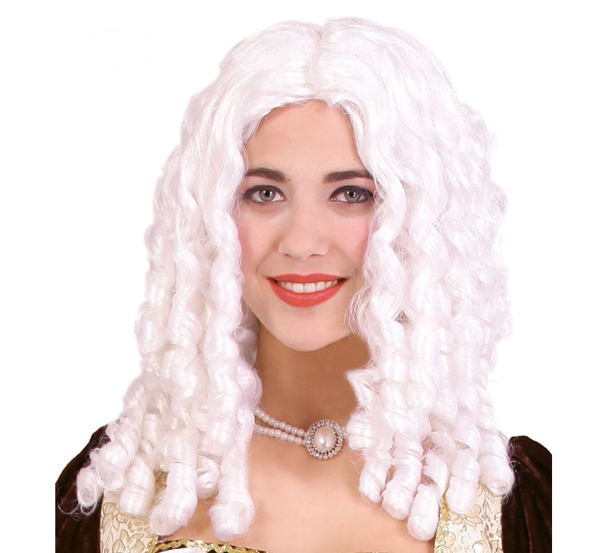 Peruca Branca com Estilingue Vintage Longo Peruca Branca com Estilingue Vintage Longo