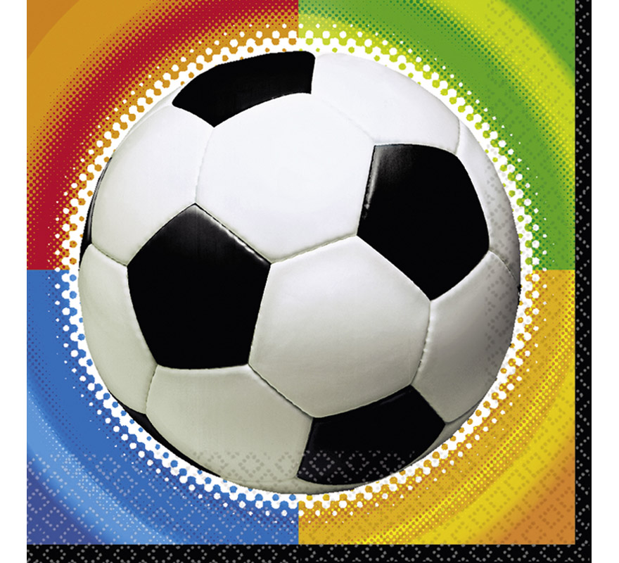 Bag of 16 Championship Soccer Napkins of 33x33 cm