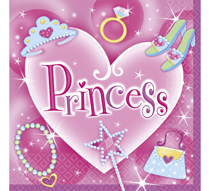Bag of 16 Princess Napkins measuring 33x33 cm.