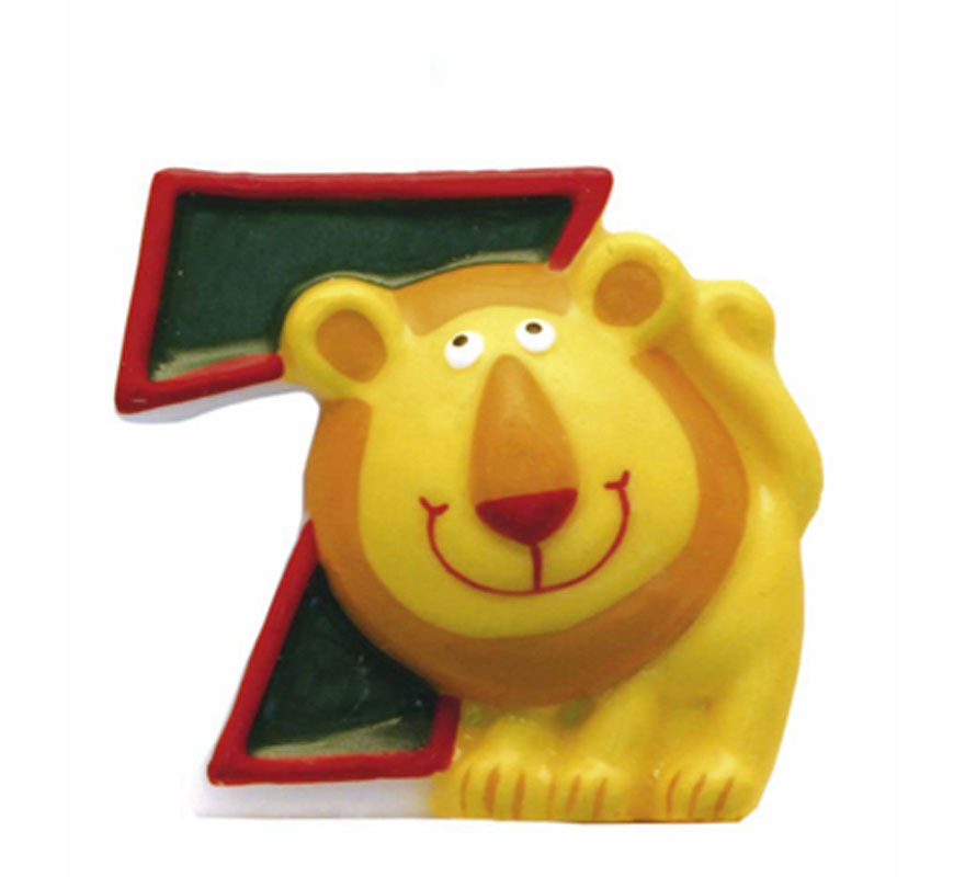 Vela Animal Safari com número 7