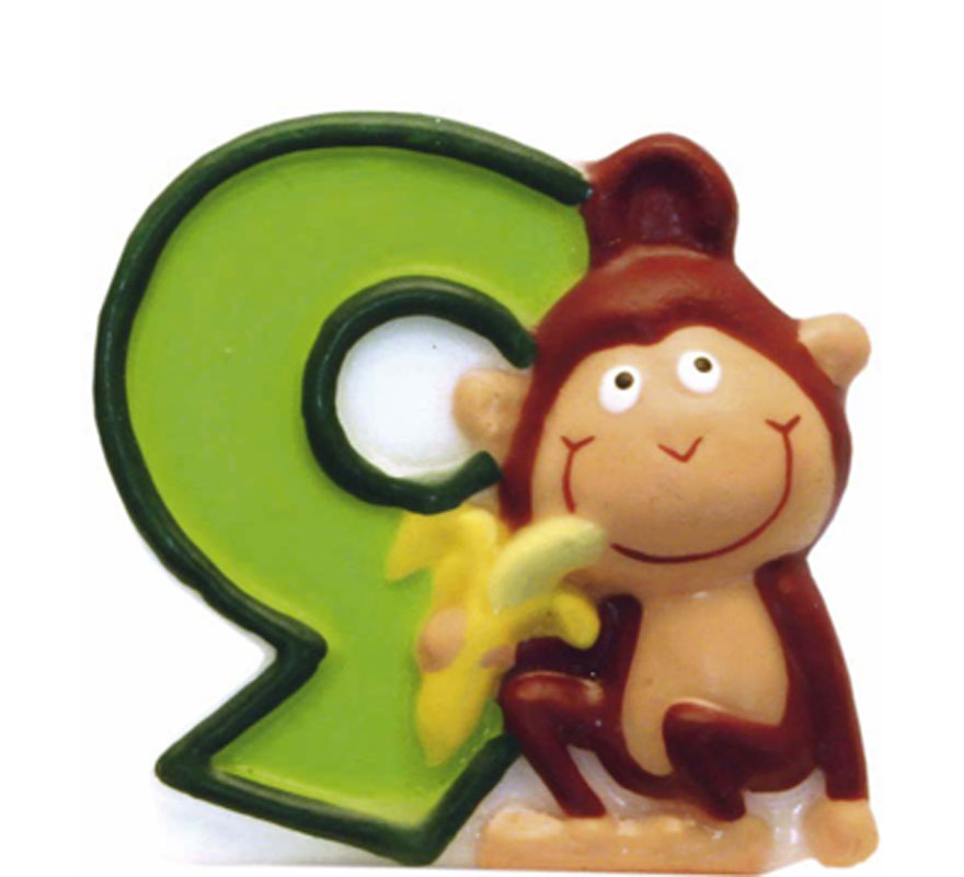 Safari Animal Candle with number 9