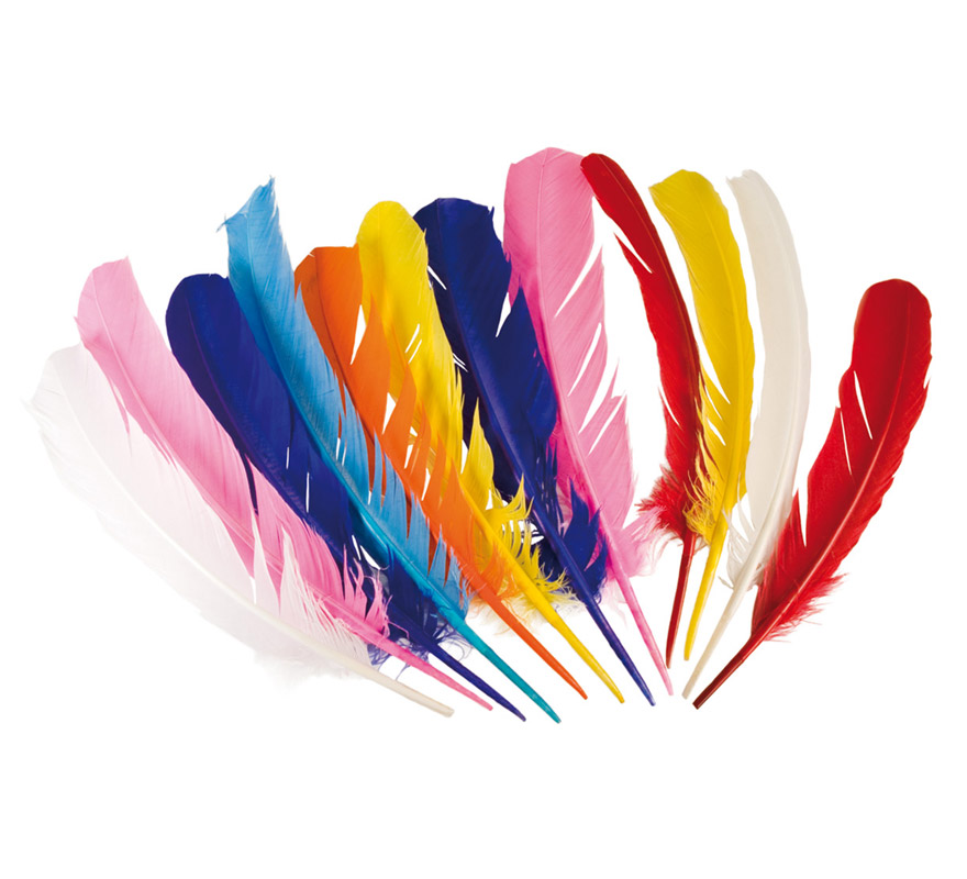30 cm loose Indian feather 7 assorted colors
