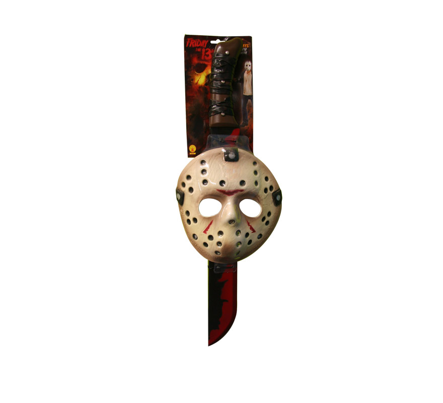 Jason mask and machete set Friday the 13th Hallloween