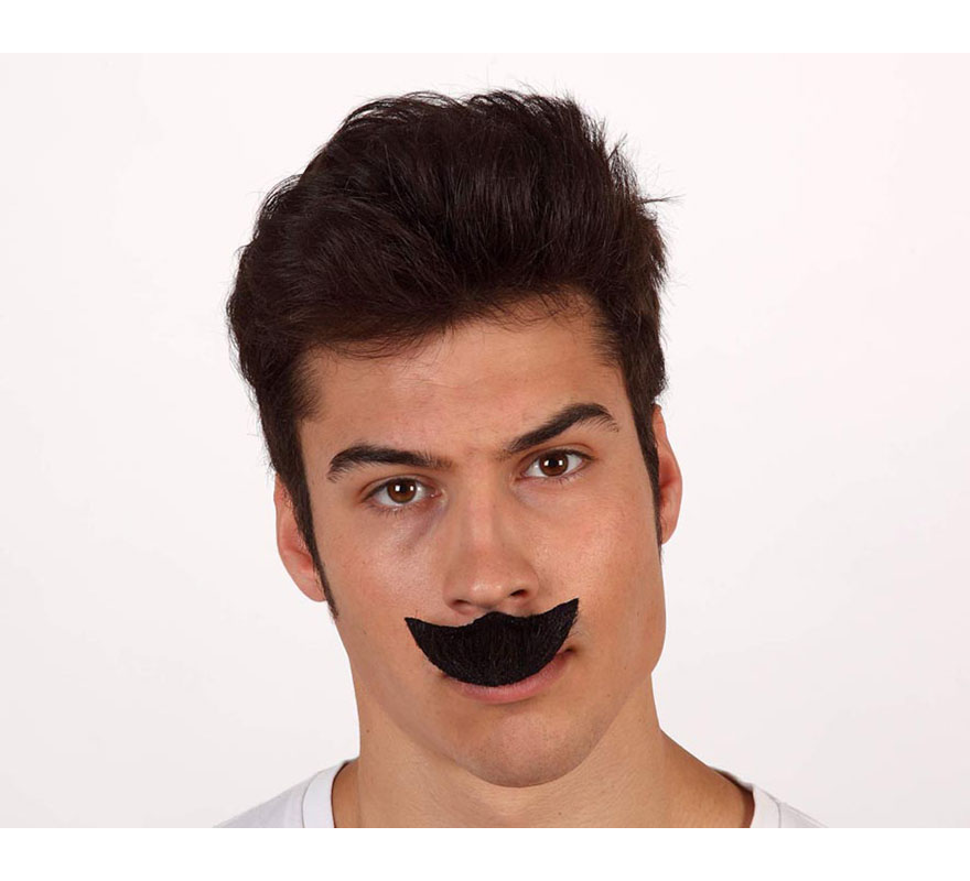black curved mustache