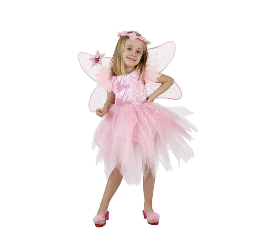 Pink Fairy costume for girls 7 to 9 years old