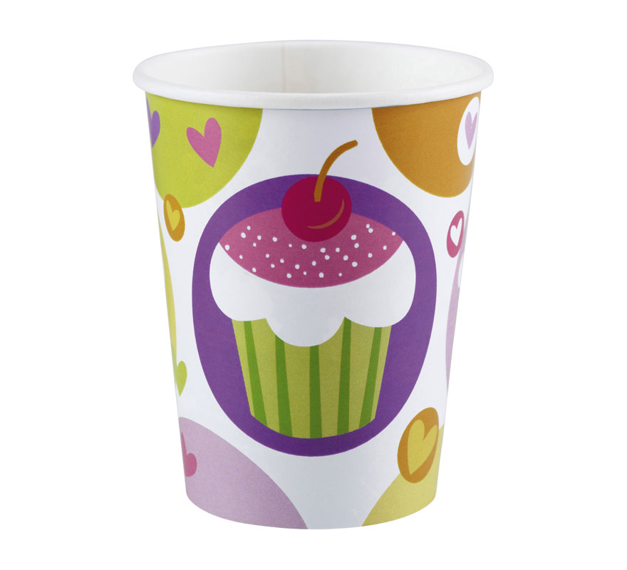 Pack of 8 glasses of 266 ml. Cupcake