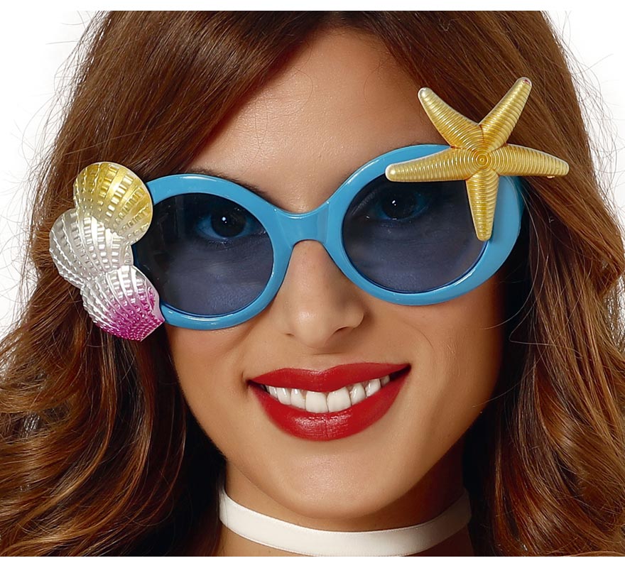 Óculos com estrela e amêijoas