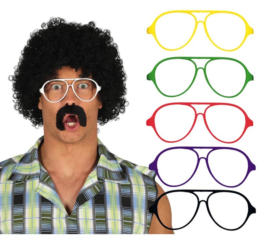 Óculos de aviador sem lentes em cores variadas