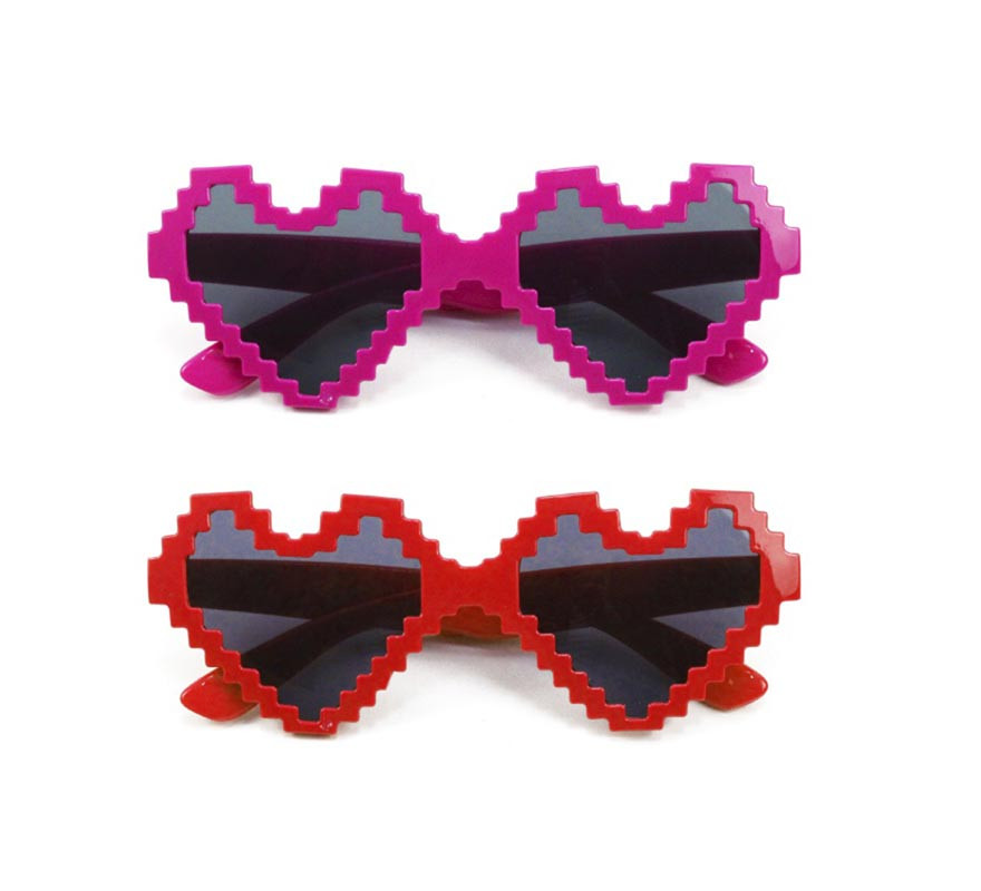 Coração óculos pixels cores sortidas