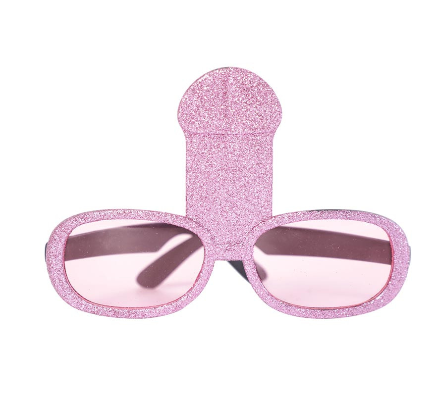 Óculos para pênis rosa brilhante