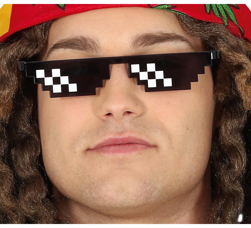 Óculos Pixel Preto e Branco