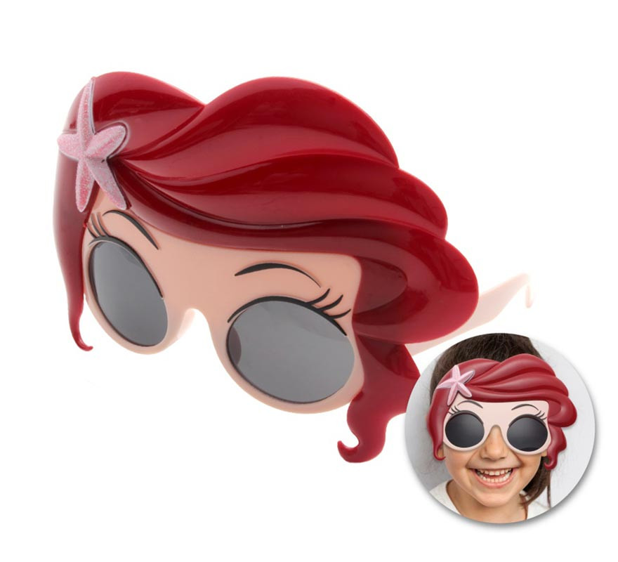 Óculos de sereia com cabelo Óculos de sereia com cabelo