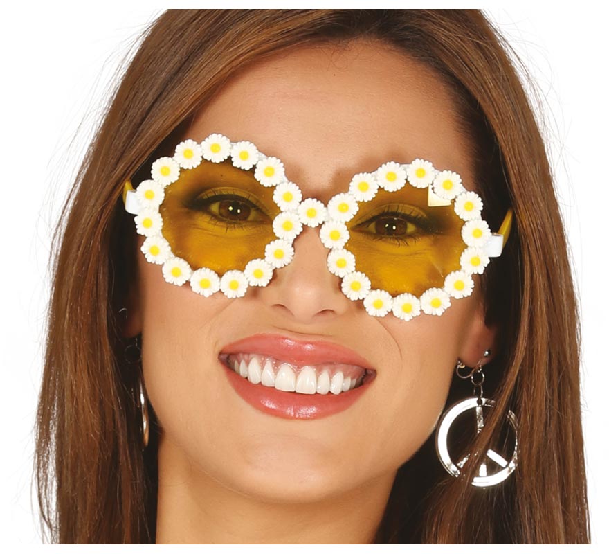 Hippie Glasses with Daisies