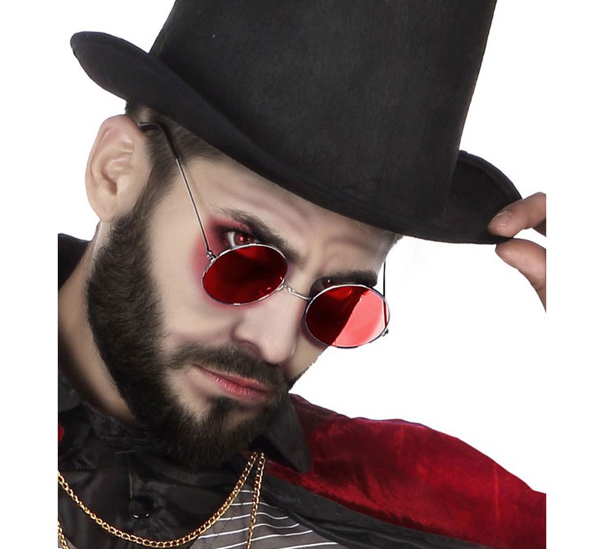 Óculos de vampiro vermelho