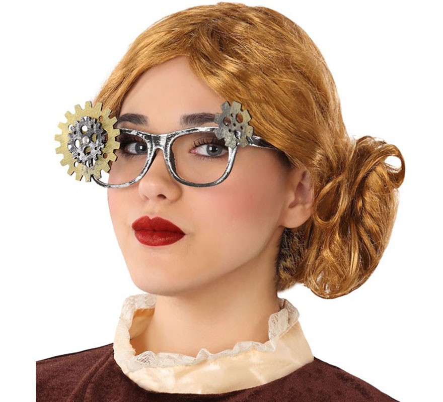 Óculos Steampunk com equipamento