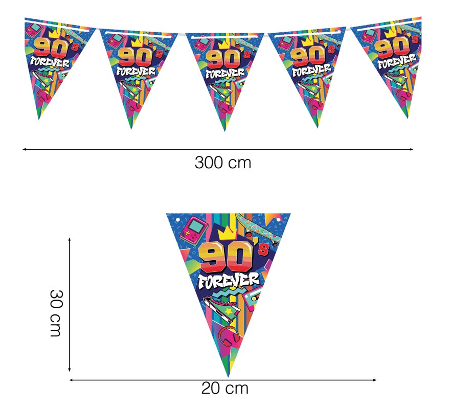 Flâmula dos anos 90 de 300 cm, 20x30 cm Flâmula dos anos 90 de 300 cm, 20x30 cm