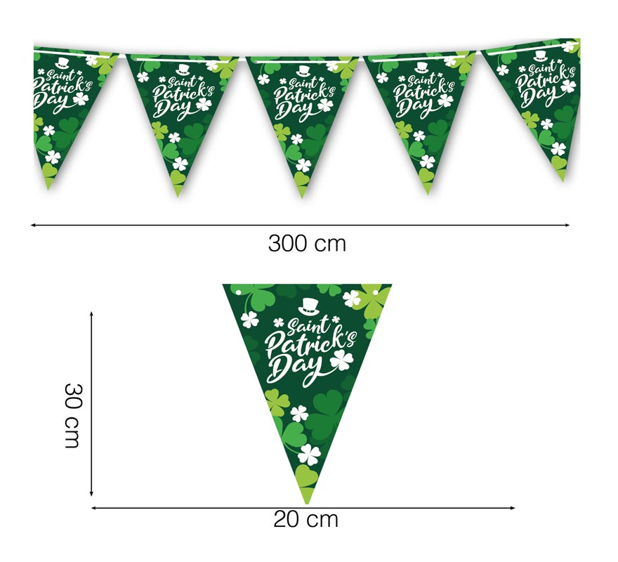 Papel Flâmula de São Patrício 300 cm 20x30 cm