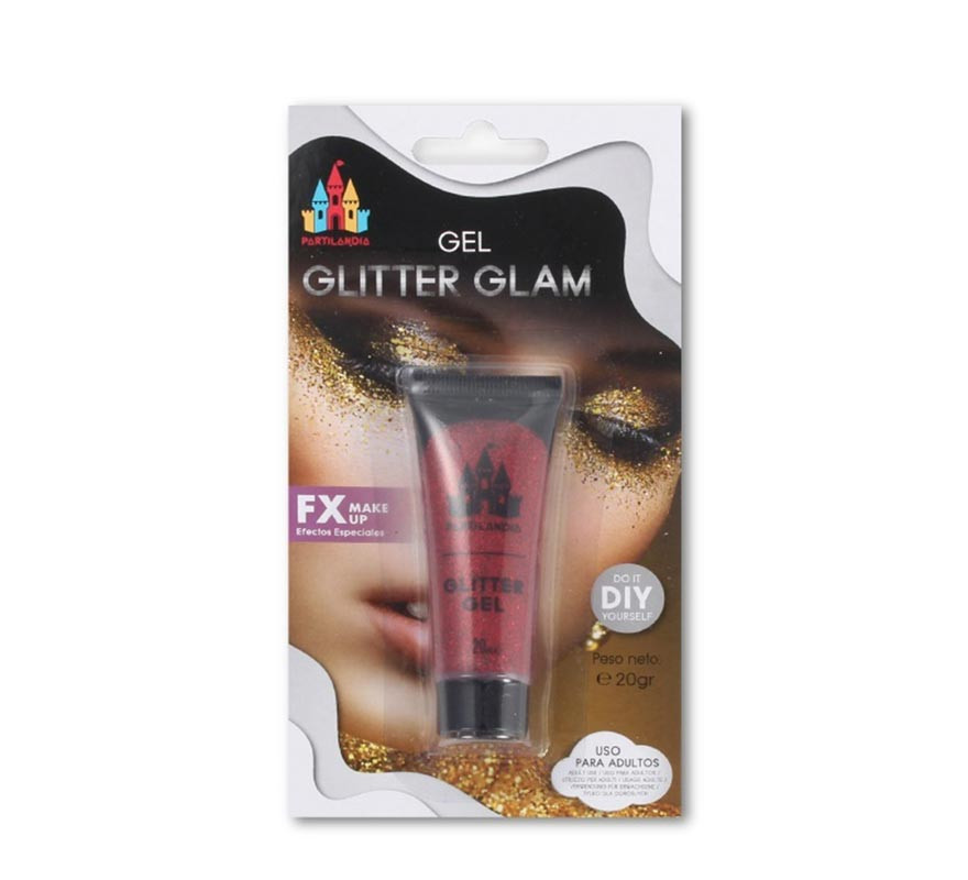 Gel Glitter Vermelho em tubo Fx