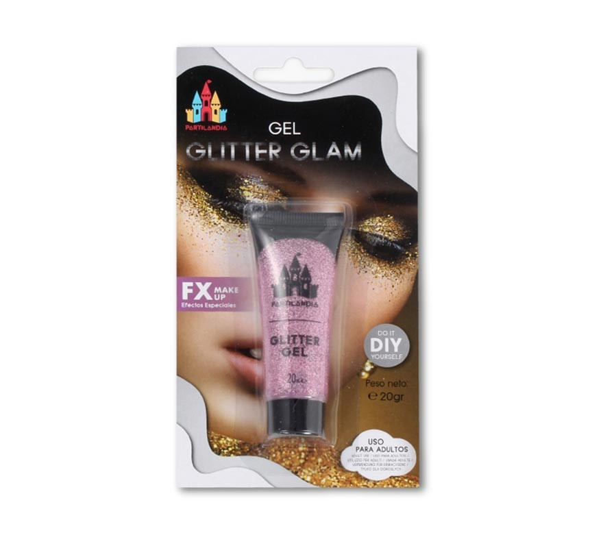 Gel Glitter Rosa em tubo Fx