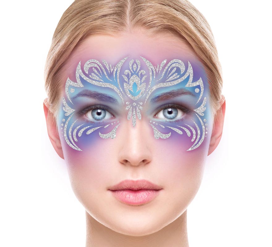 Glitter Face Blue Fantasy Fairy