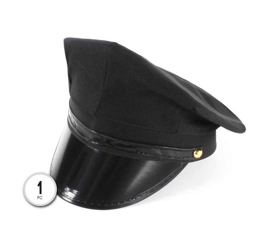 Boné de motorista preto adulto