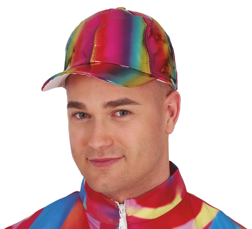 Adult multicolor metallic cap