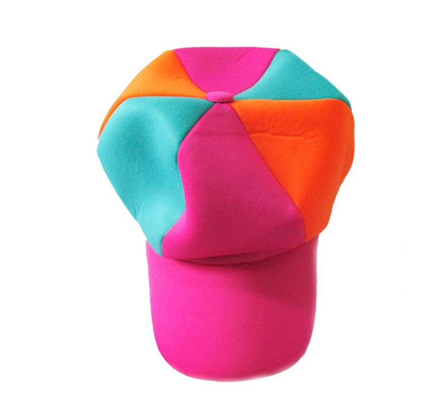 Multicolored foam visor cap