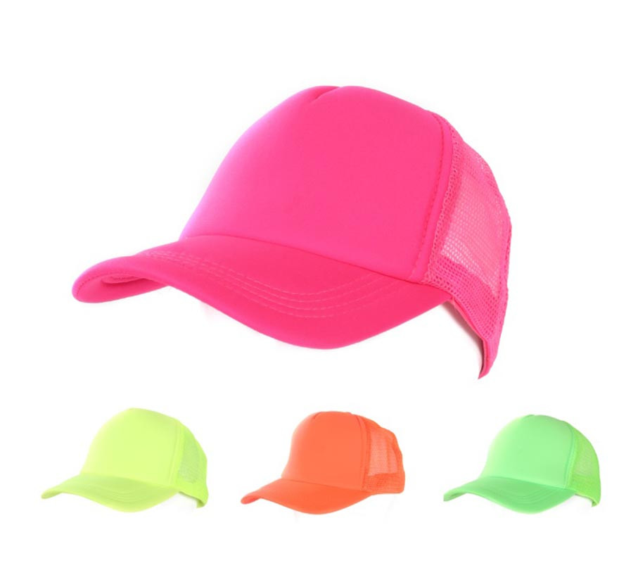Boné adulto com viseira neon em cores sortidas