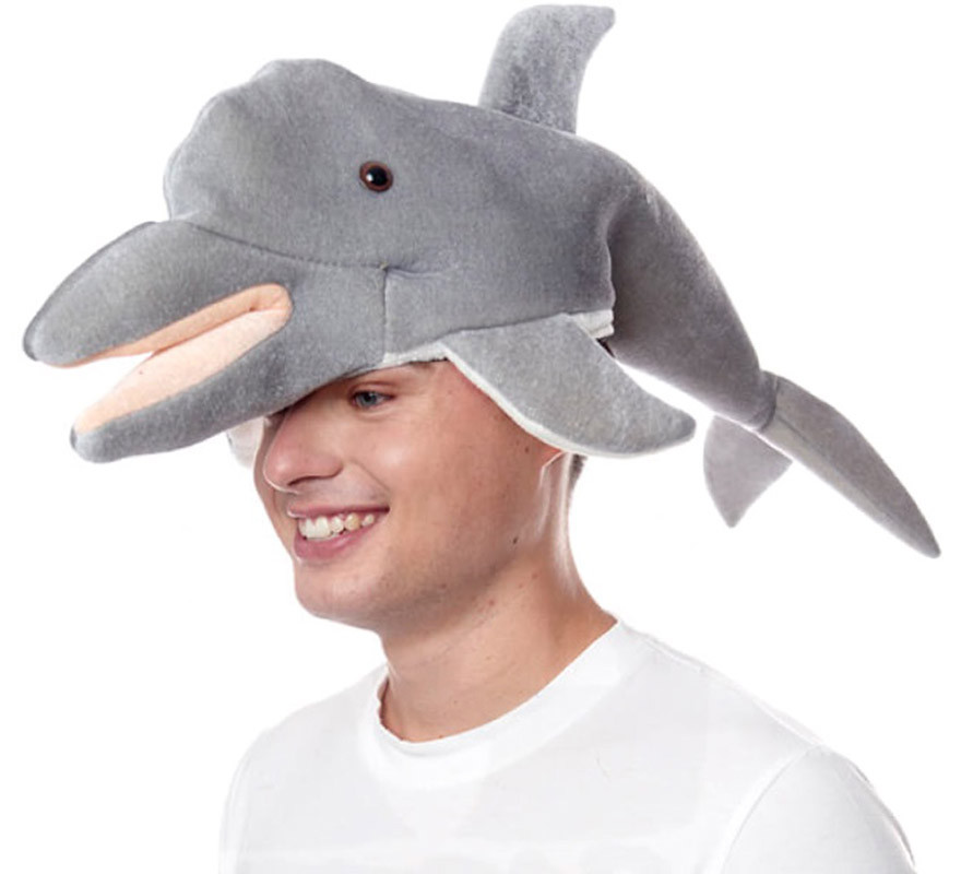 Gray Dolphin Foam Hat