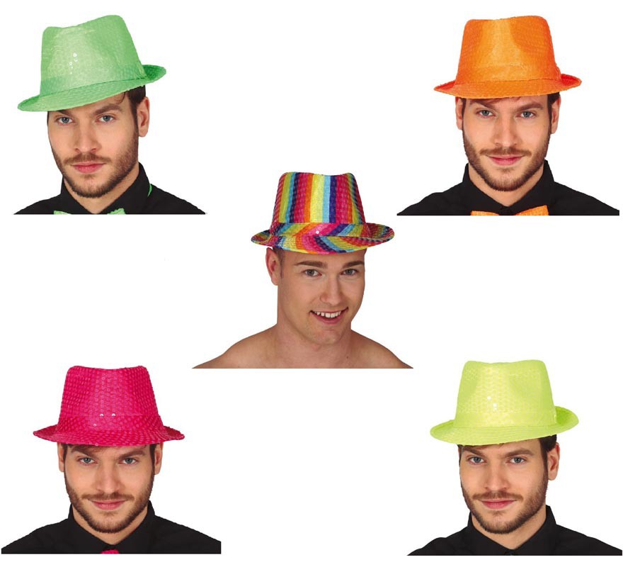 Sequin Gangster Hat in various colors