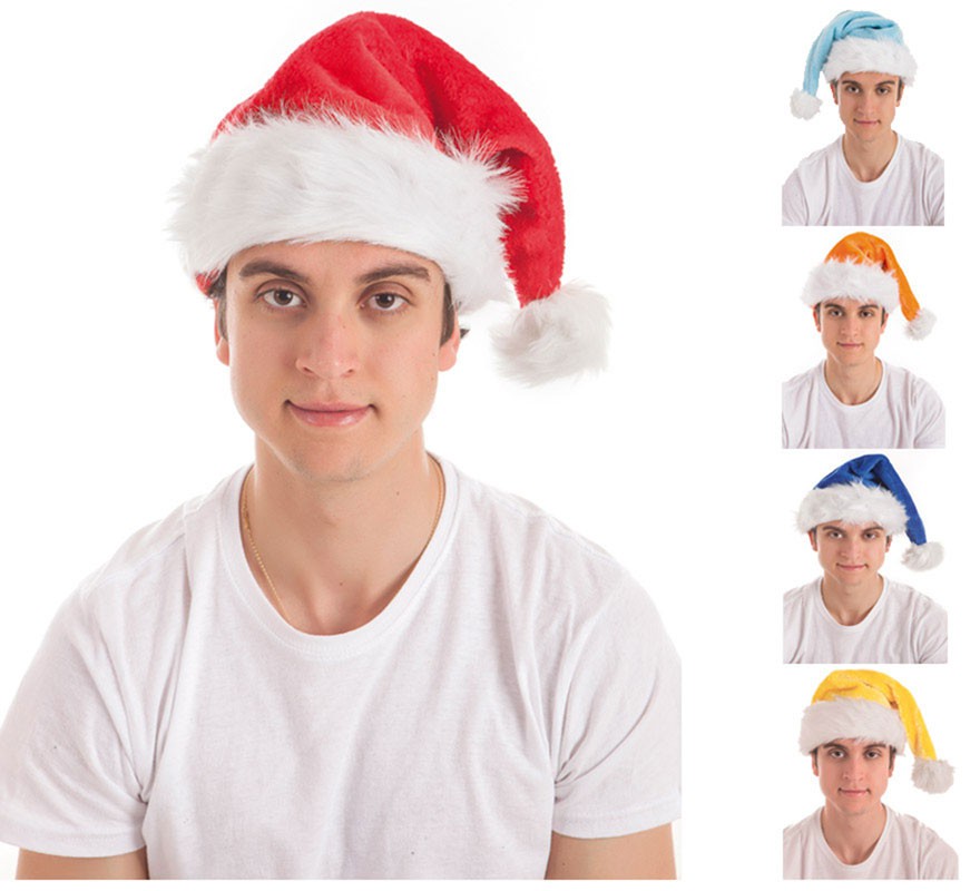 Chapéu de Papai Noel em várias cores