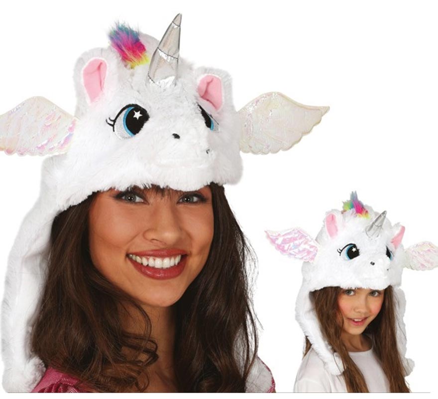 White Unicorn Hat with wings