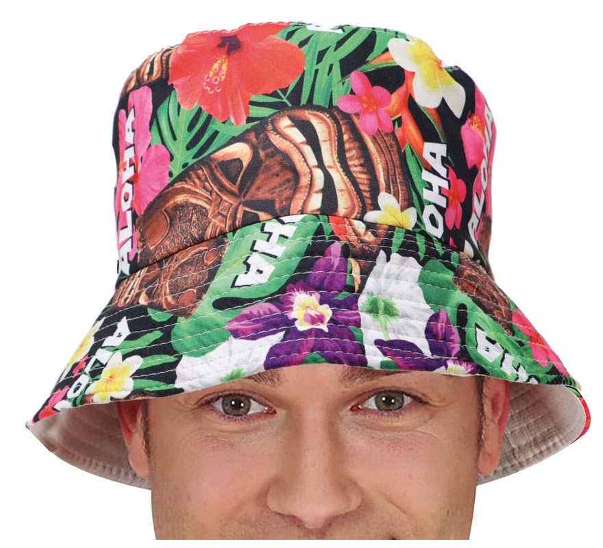 Chapéu Havaiano Floral Aloha Adulto