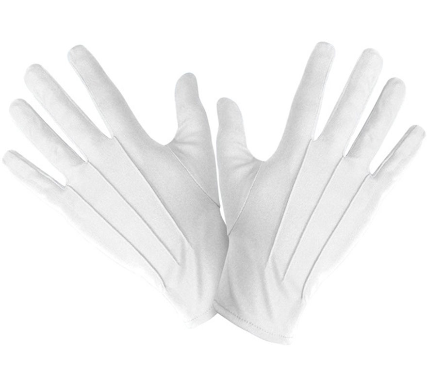 White short gloves, large size