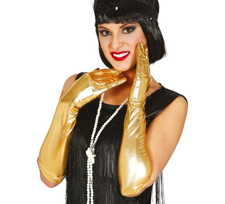 Luvas de ouro de 44 cm de comprimento