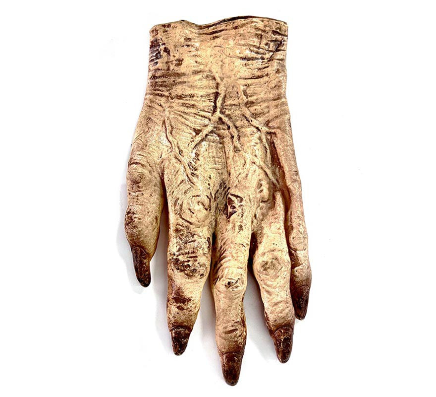 Pele de luvas de zumbi e unhas compridas