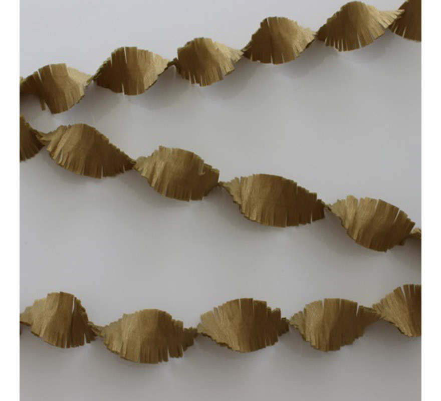 24 m Gold Crepe Garland