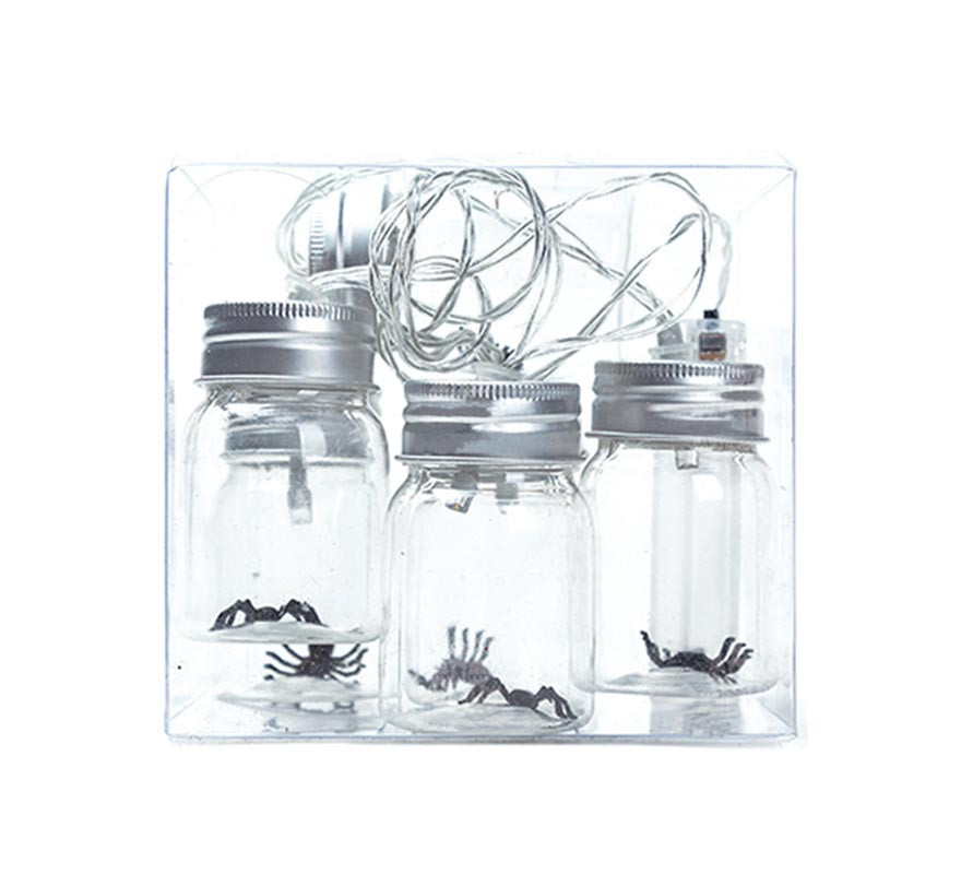 Garland of Spiders in Jars with Light of 1.5 meters