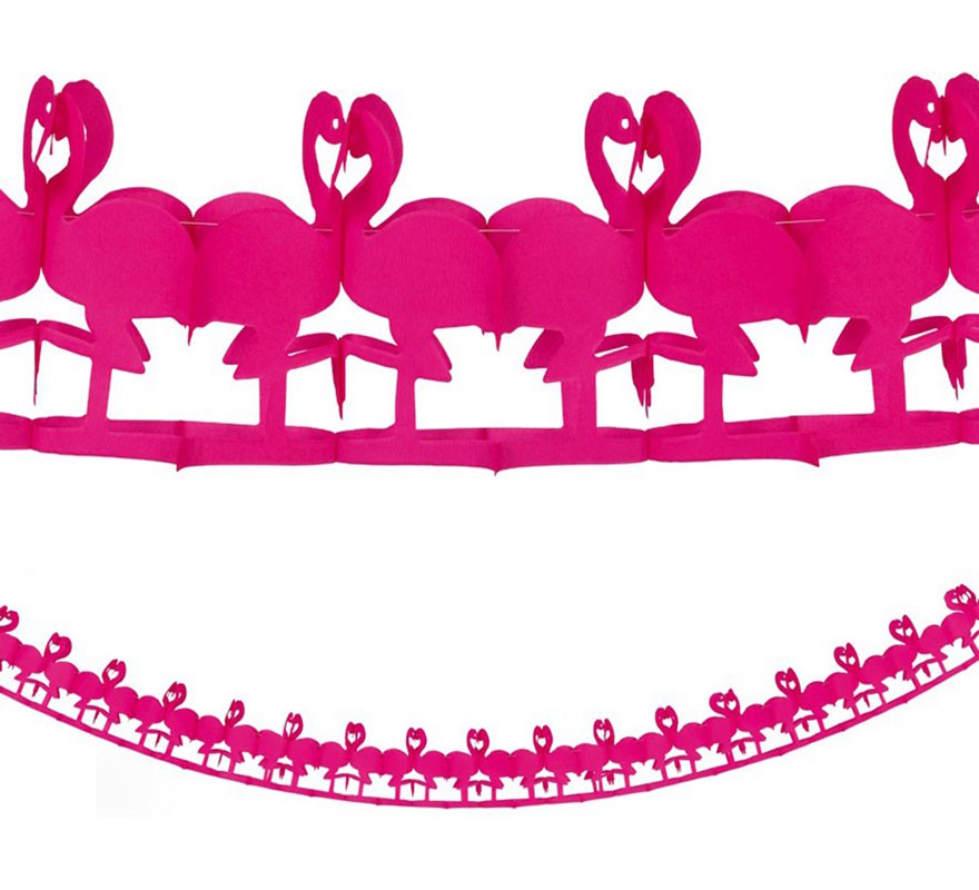 Guirlanda Flamingo Rosa de 300 cm