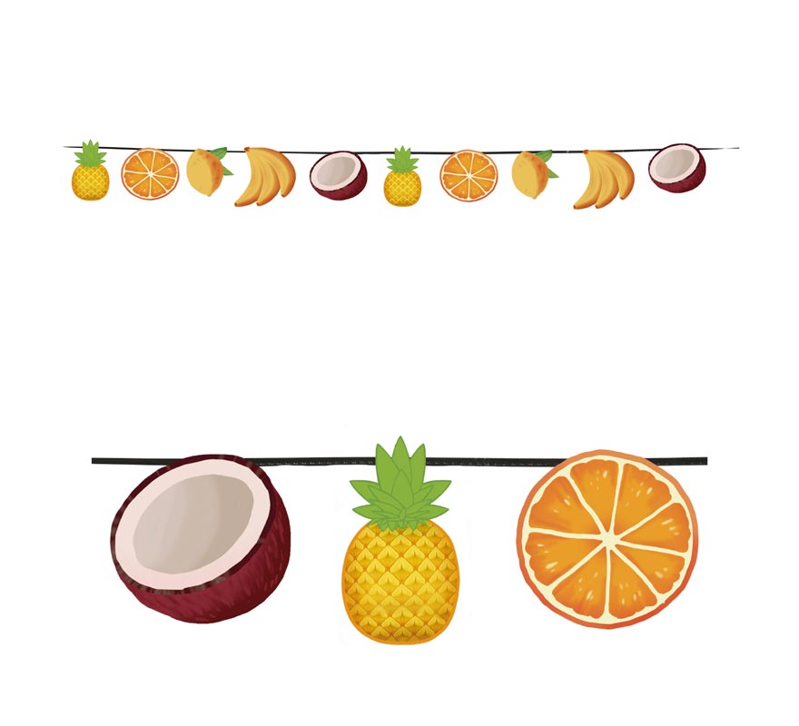 Fruit Garland of 15 pieces of 300 cm