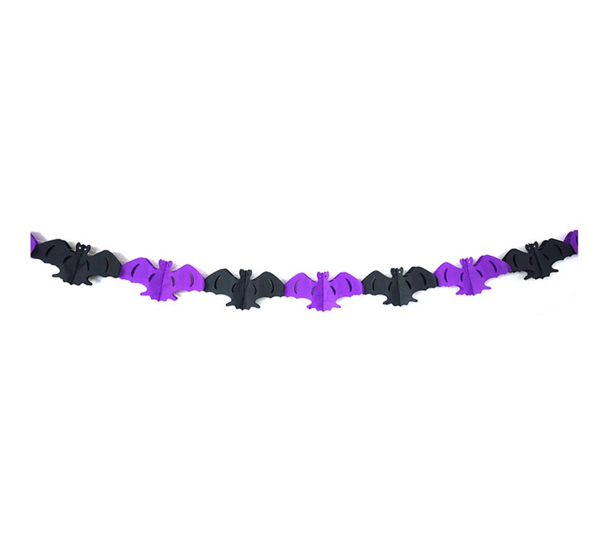 Garland of black and purple Bats of 3 meters Garland of black and purple Bats of 3 meters