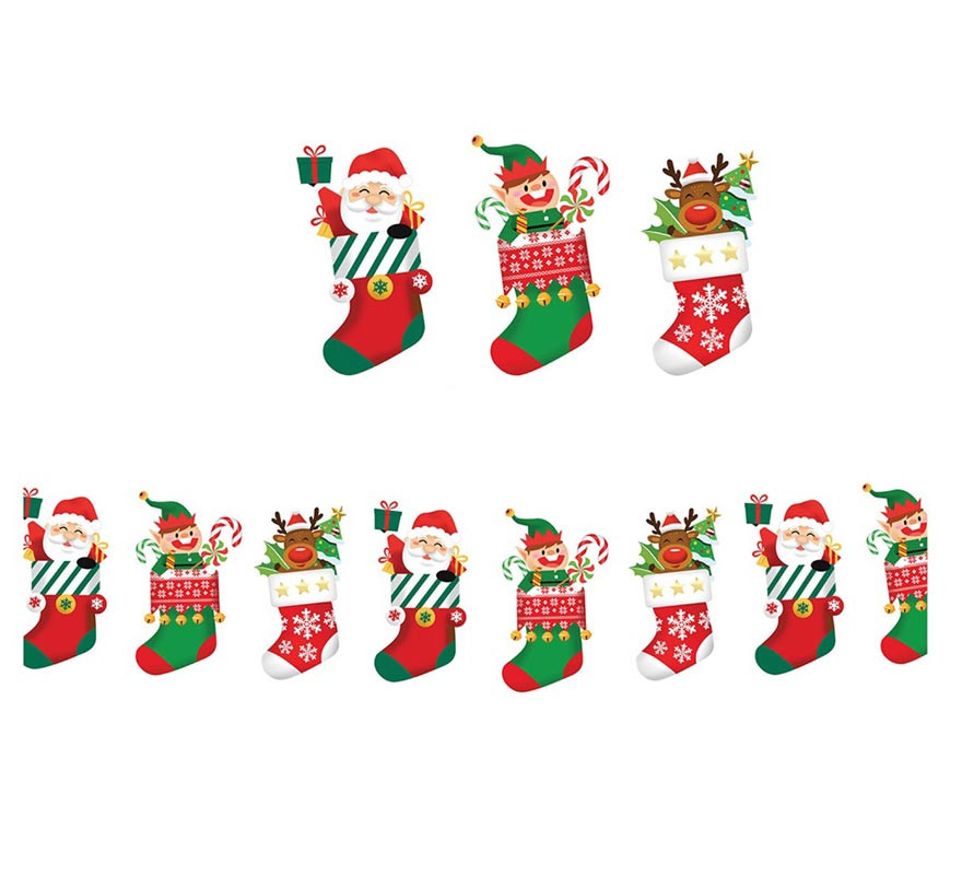 Guirlanda de Natal de 300 cm e 16x16 cm por figura