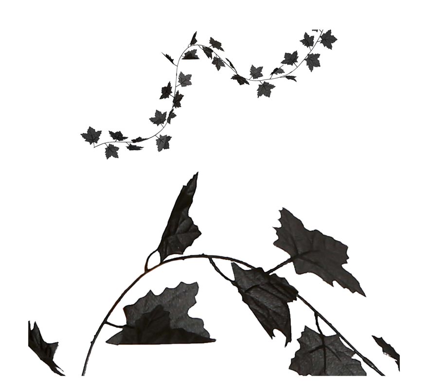 Black Leaves Garland 180 cm