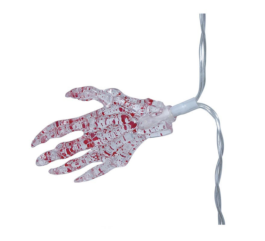 Skeleton Hand Garland 10 LEDs of 115 cm