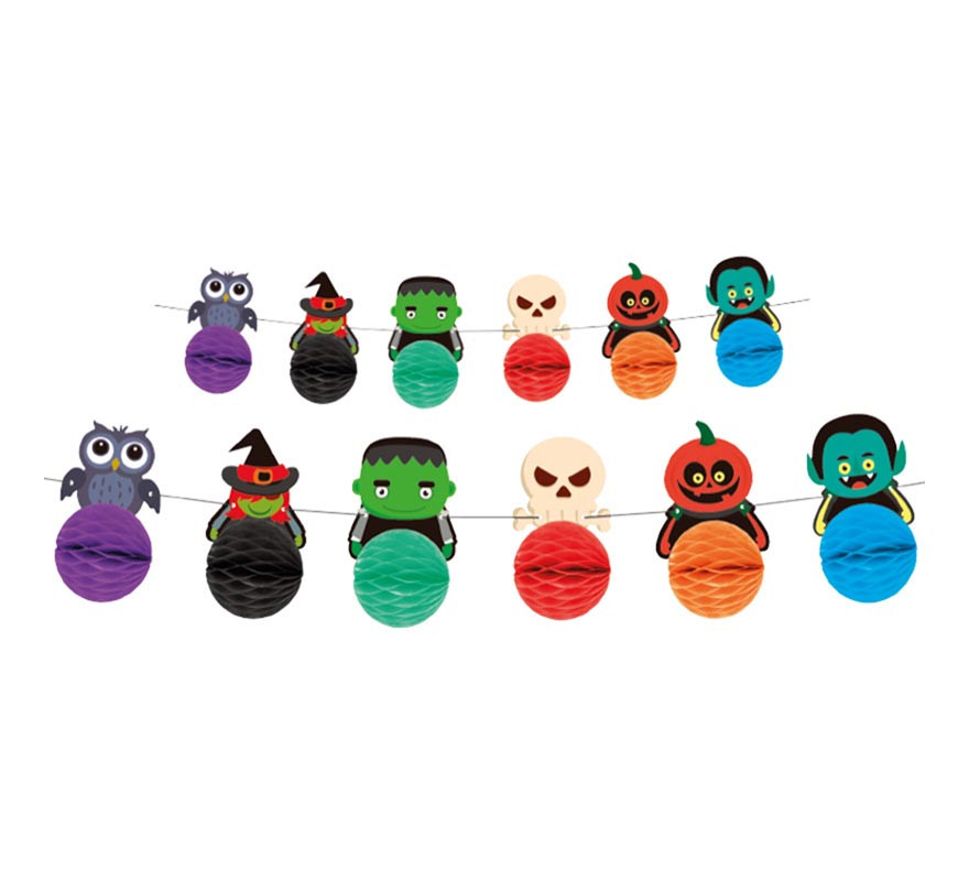 Honeycomb garland of 6 characters of 3 meters