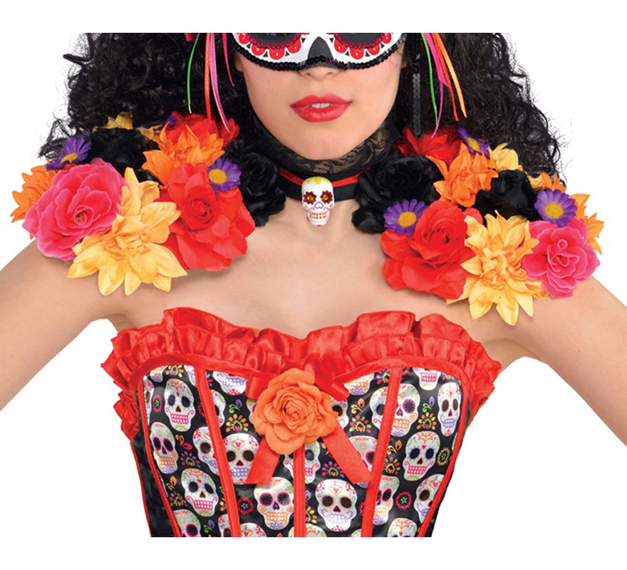 Shoulder pads and choker Day of the Dead