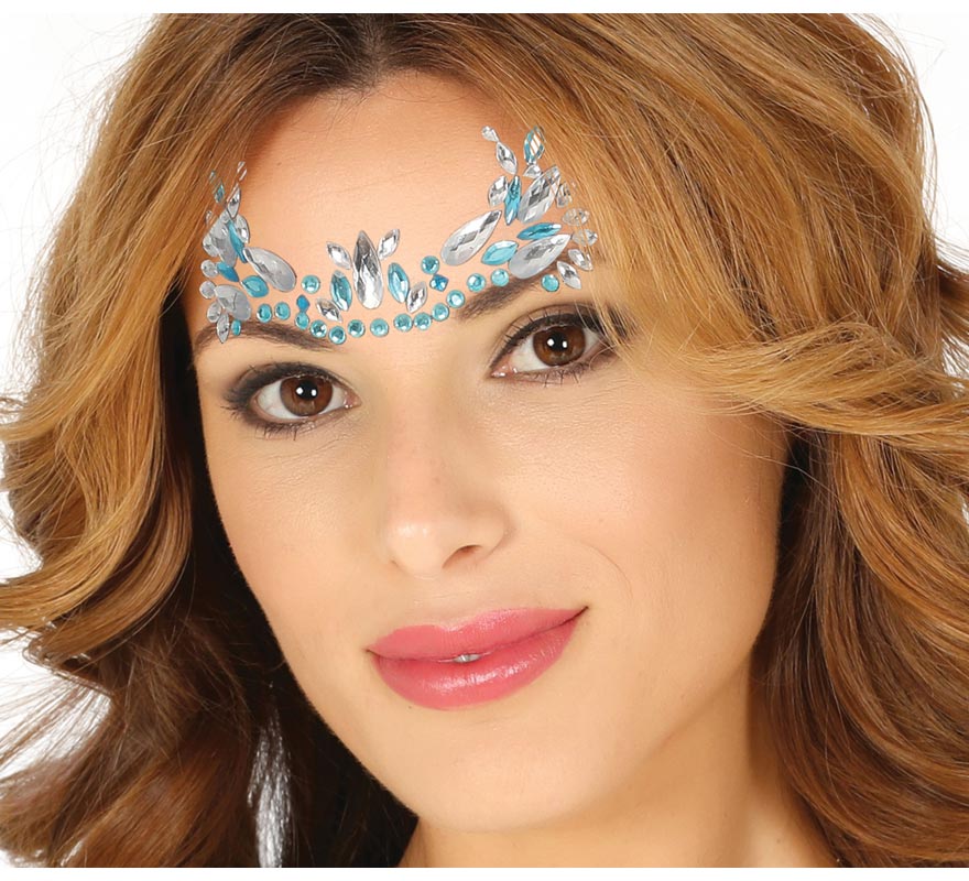 Joias adesivas para rosto azulado