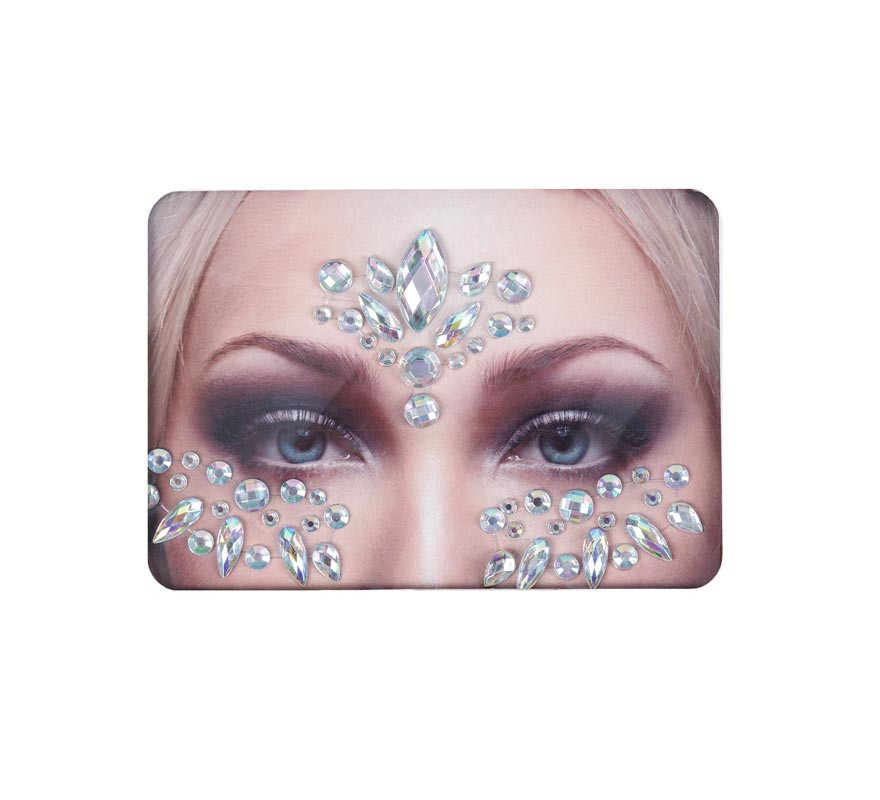 Joias faciais gotas prateadas brilhantes